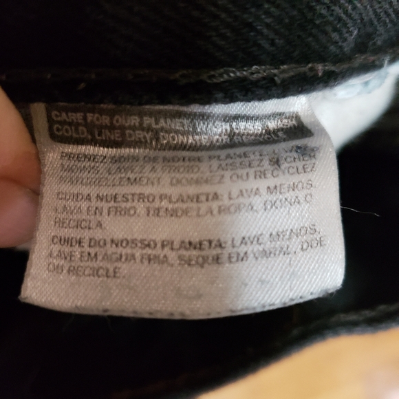 Levis 550 Jeans Mens Size 42 Black Zip Reg Fit Straight Leg - Picture 7 of 8